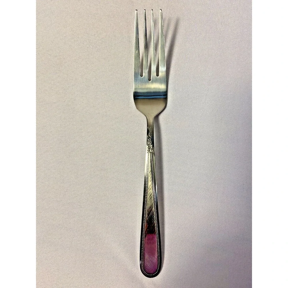 Stanley Roberts/Rogers Beaded Elegance Stainless Steel Dinner Fork (1)
